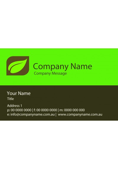 Two Color Leaf Business Card